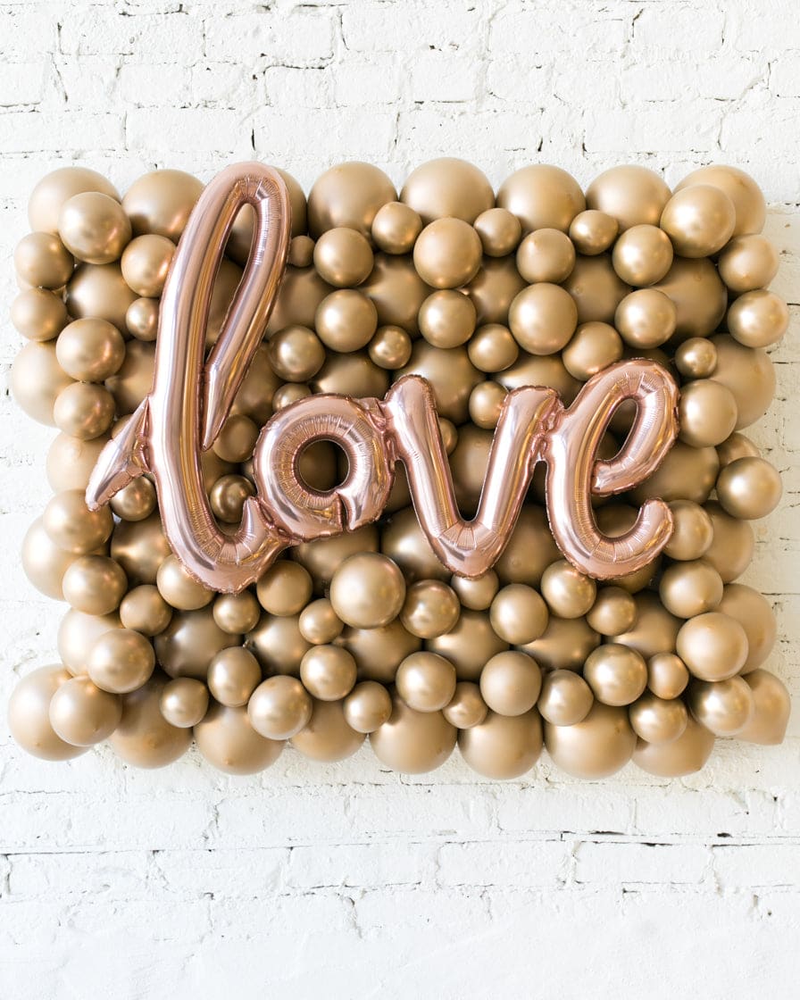 Golden – LOVE Balloon Backdrop Board – 30inx40in | Rental