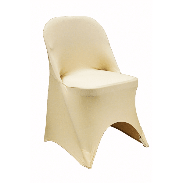 200 GSM Grade A Quality Folding Chair Cover By Eastern Mills – Spandex/Lycra – Champagne | Rental 200 GSM Grade A Quality Folding Chair Cover By Eastern Mills – Spandex/Lycra – Champagne | Rental