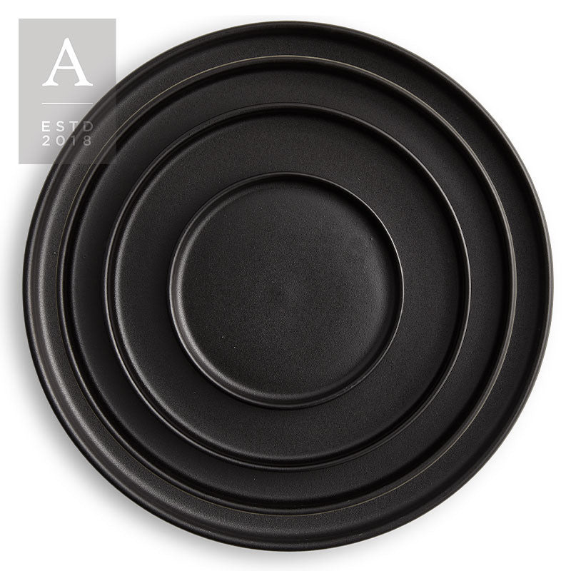 KALEB ONYX STONEWARE – Salad Plate – 8″ | Rental