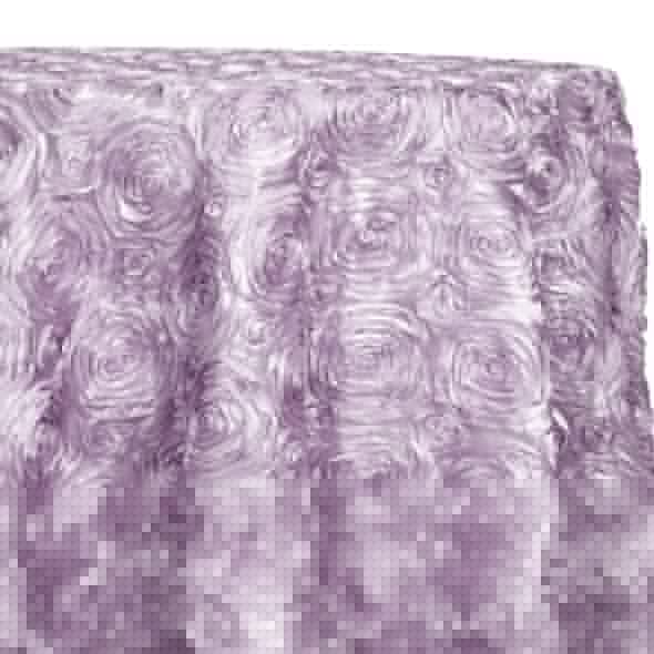 Rose Satin (3D) Table Linen in Lavender | Rental Rose Satin (3D) Table Linen in Lavender | Rental