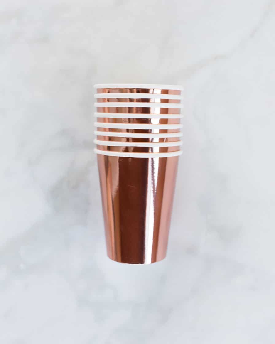 Talking Tables Party Porcelain Rose Gold Cups – pack of 8 | Rental Talking Tables Party Porcelain Rose Gold Cups – pack of 8 | Rental