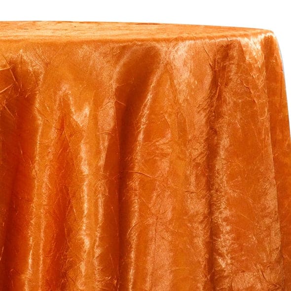 Crush Satin (Bichon) Table Linen in Orange 621 | Rental
