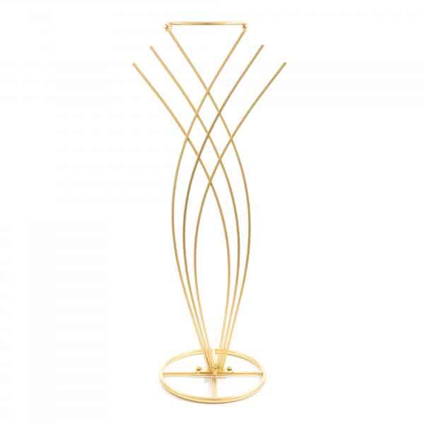 Decostar™ Modern Fan Floral Stand 42″ – Gold | Rental