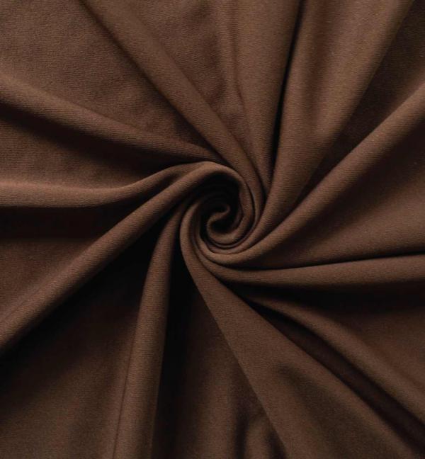 *IFR* Poly Stretch / Scuba Cloth Drape Panel w/ Sewn Rod Pocket (IFR) – Chocolate | Rental