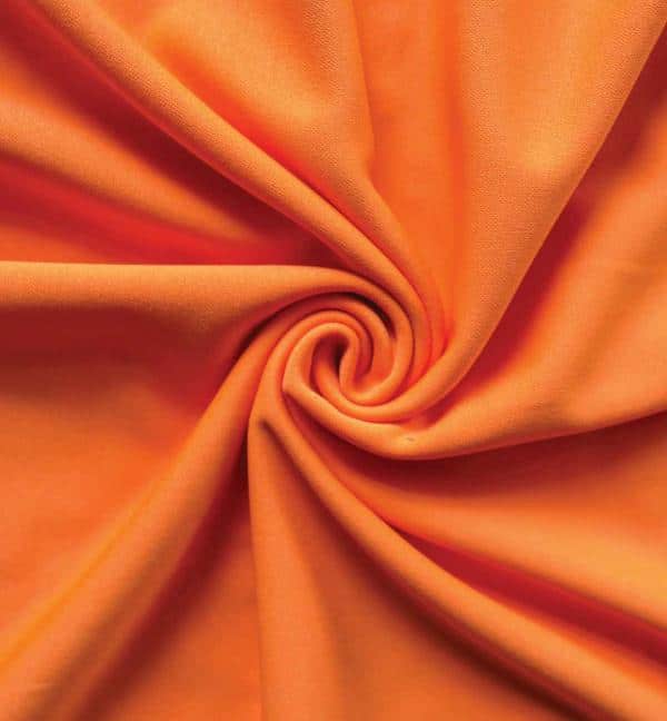 *IFR* Poly Stretch / Scuba Cloth Drape Panel w/ Sewn Rod Pocket (IFR) – Orange | Rental