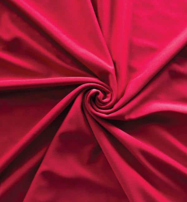*IFR* Poly Stretch / Scuba Cloth Drape Panel w/ Sewn Rod Pocket (IFR) – Red | Rental