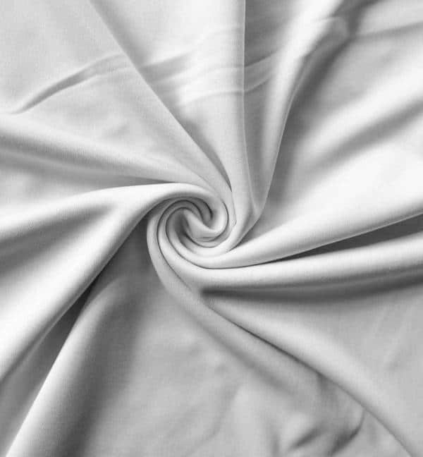 *IFR* Poly Stretch / Scuba Cloth Drape Panel w/ Sewn Rod Pocket (IFR) – White | Rental