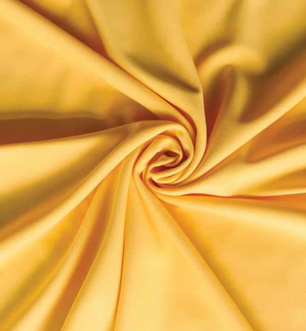 *IFR* Poly Stretch / Scuba Cloth Drape Panel w/ Sewn Rod Pocket (IFR) – Yellow | Rental