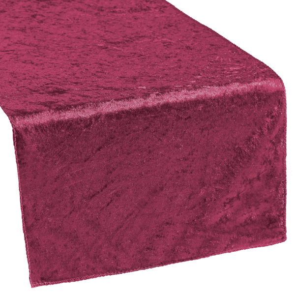 Premade Velvet Table Runner – Burgundy | Rental