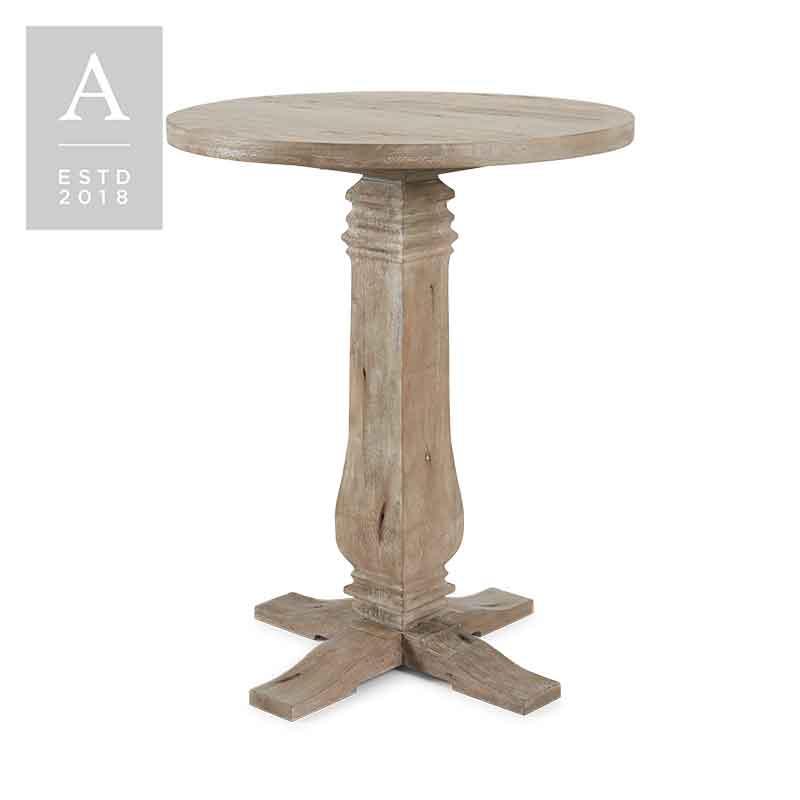 Rustico Grey Round Cocktail Table | Rental