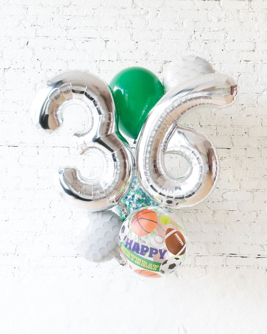 GIFT-Golf Theme – Double-Digit Number Balloon Bouquet | Rental