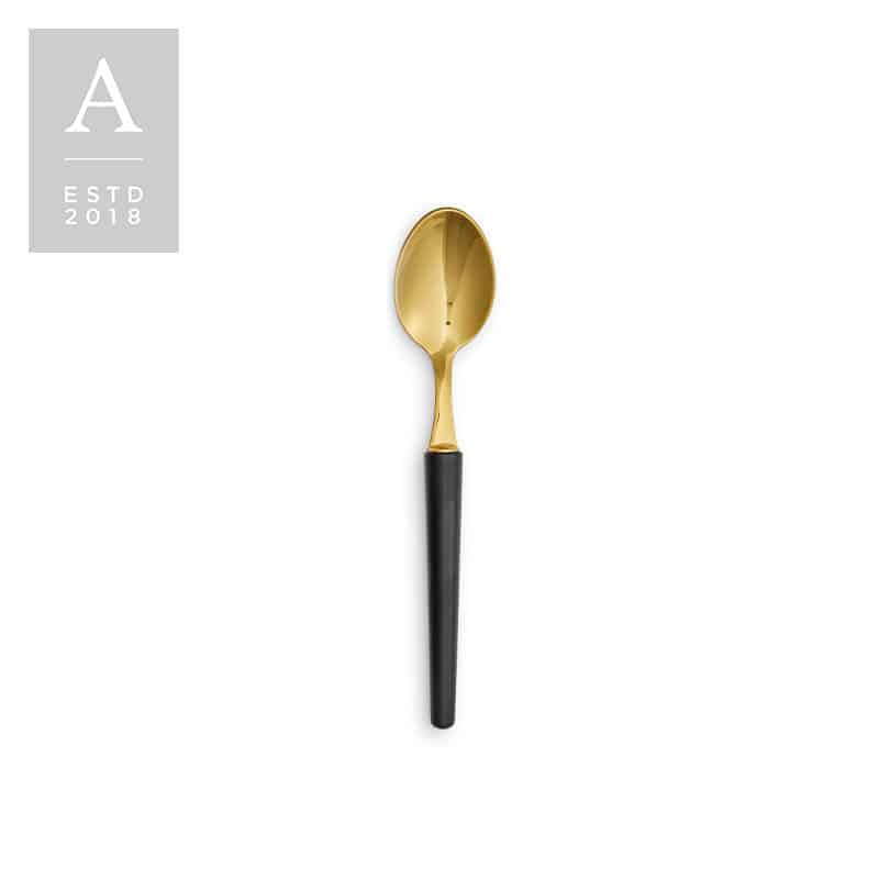 Stiletto Gold Black Matte Teaspoon | Rental
