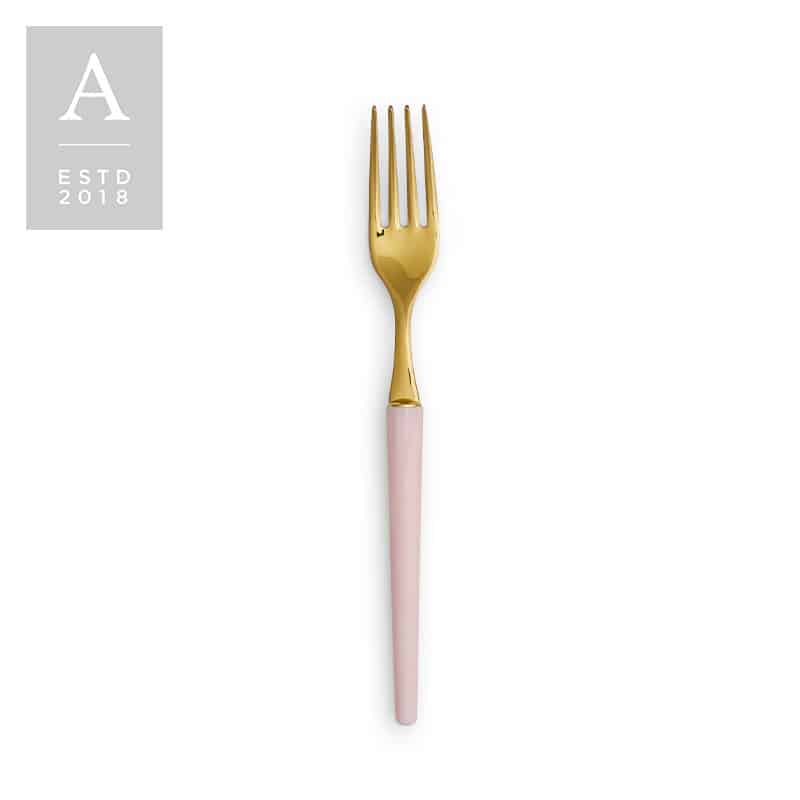 Stiletto Gold Blush Horn Salad Fork | Rental