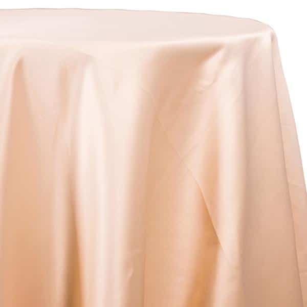 Champagne – Lamour Matte Satin “Satinessa” Tablecloth – Many Size Options | Rental Champagne – Lamour Matte Satin “Satinessa” Tablecloth – Many Size Options | Rental