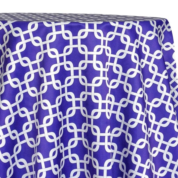 Lynx Print (Lamour) Table Linen in Purple | Rental Lynx Print (Lamour) Table Linen in Purple | Rental