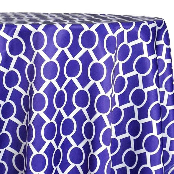 Halo Print (Lamour) Table Linen in Purple | Rental Halo Print (Lamour) Table Linen in Purple | Rental